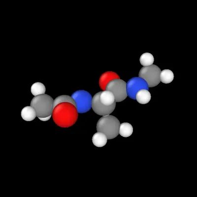 Alanine dipeptide molecular dynamics simulation animation
