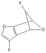 Example GDB-11 molecule structure showing a small organic compound with cyclopropyl and alcohol functional groups