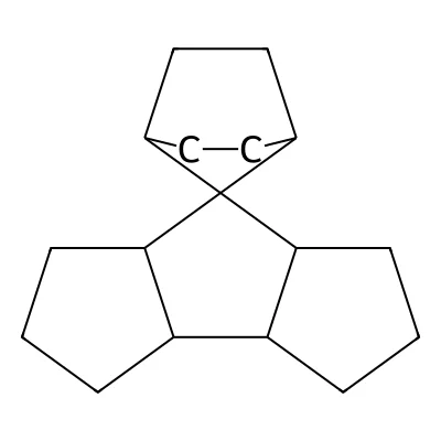Example GDB-17 molecule structure showing a complex polycyclic hydrocarbon with multiple fused rings