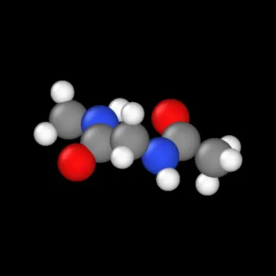 Glycine dipeptide molecular dynamics simulation animation
