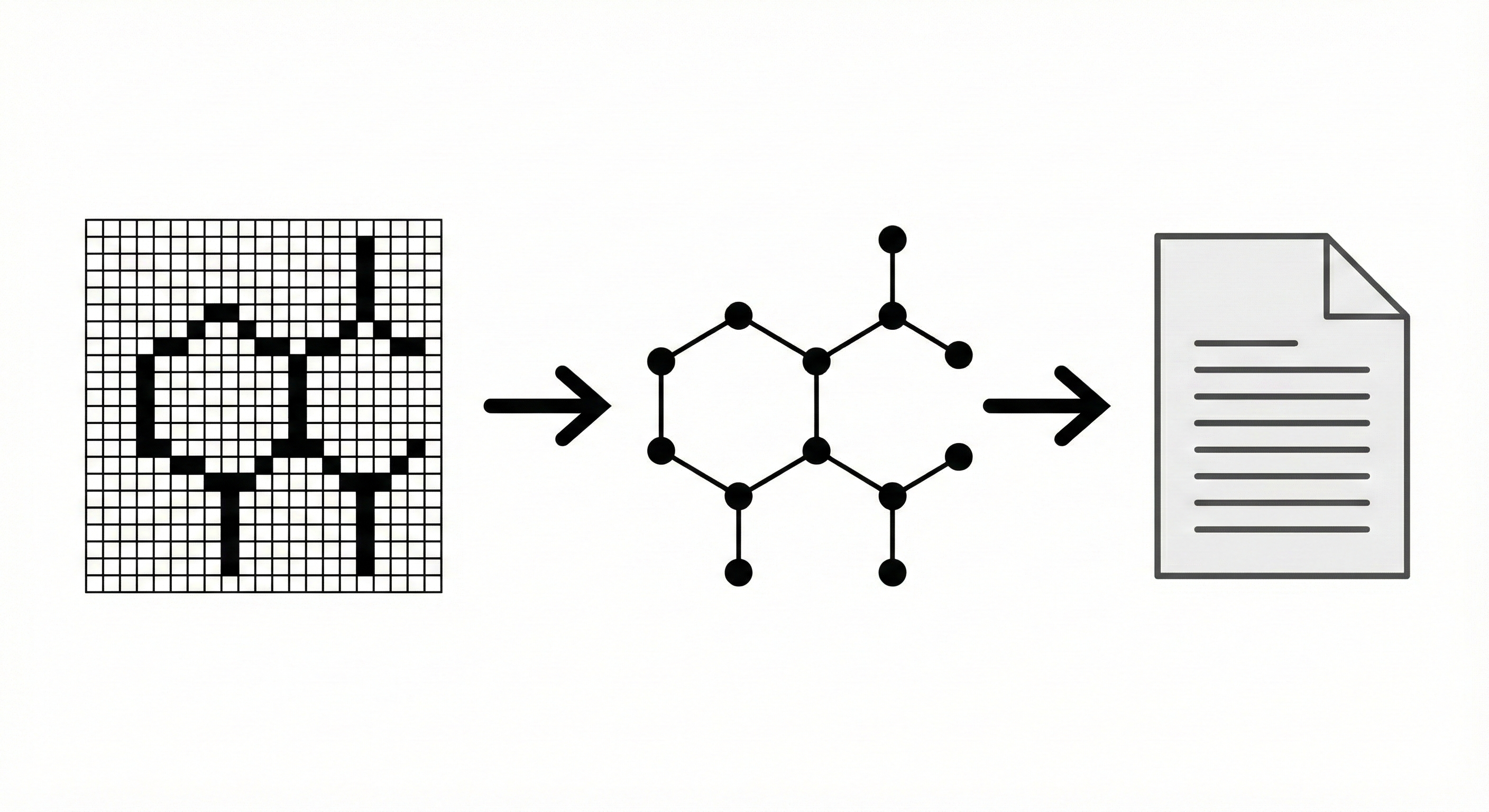 Early optical recognition system converts scanned chemical diagrams to connection tables