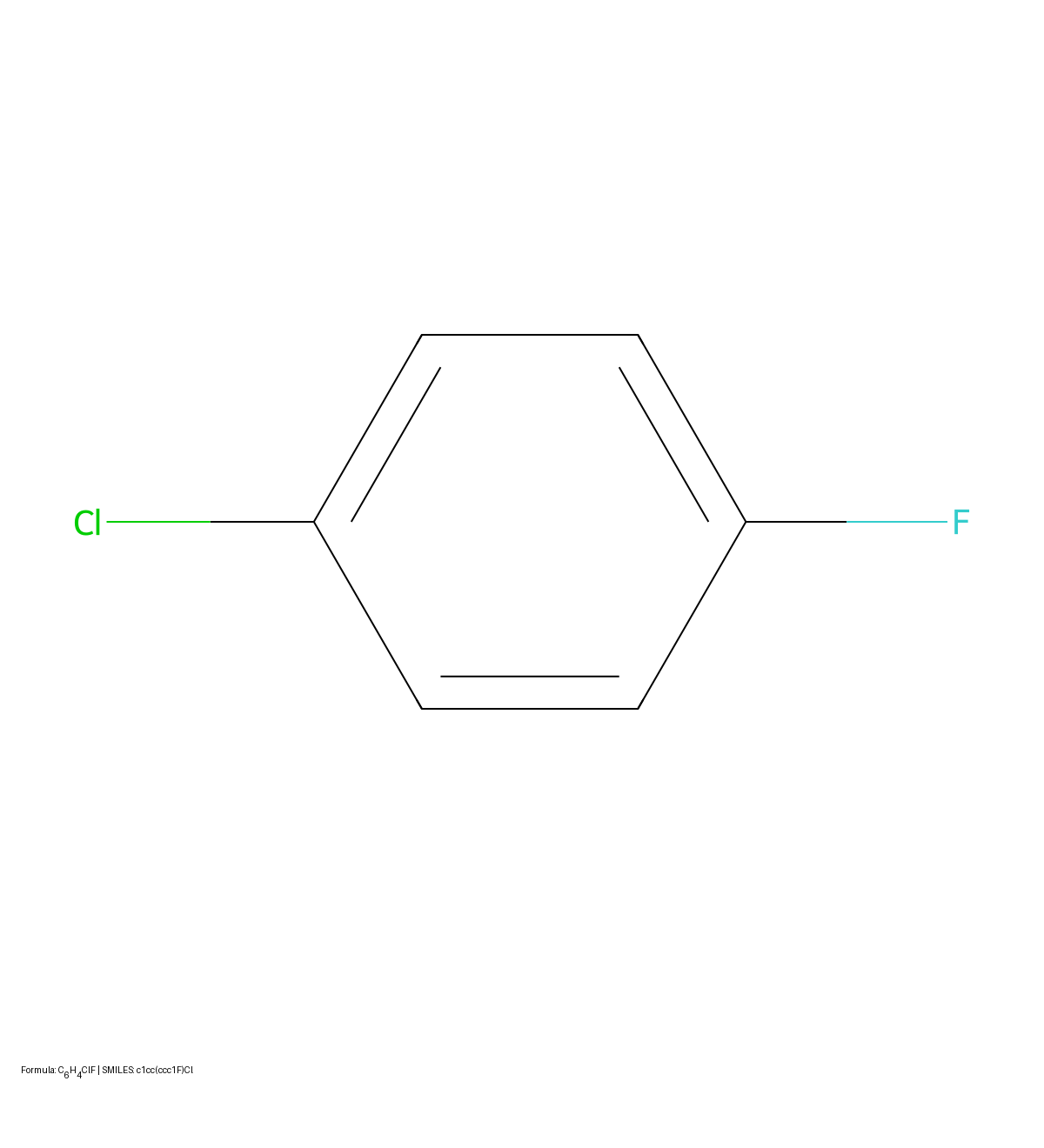 4-chlorofluorobenzene molecular structure diagram for SwinOCSR