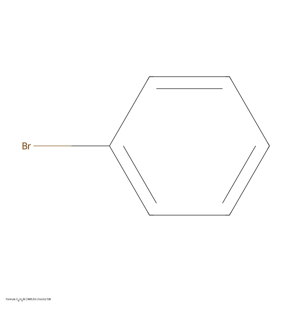 Bromobenzene molecular structure diagram for MICER OCSR