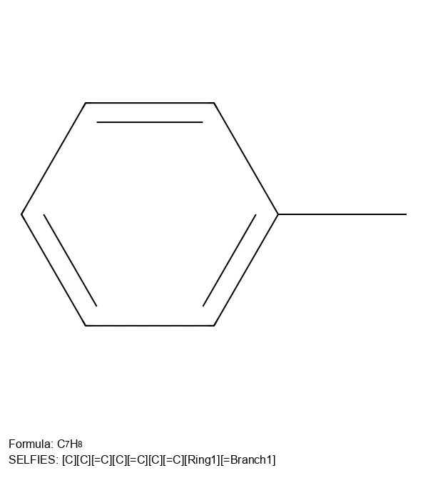 Toluene from SELFIES